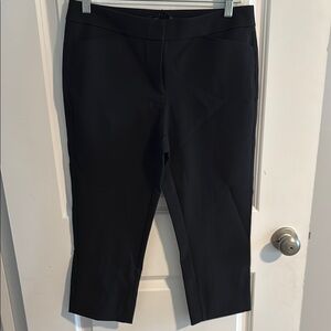 White House Black Market Classic Black Straight Crop pants